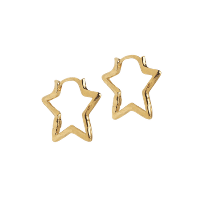 Hovedbilde ENAMEL Hoops Organic Star - Medium Gold